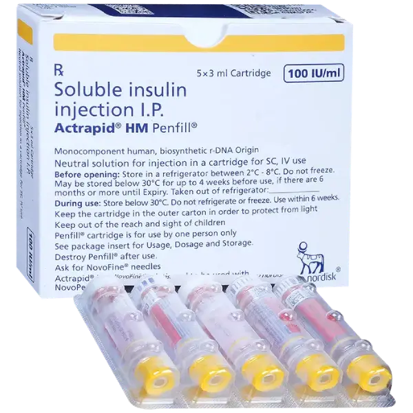 Actrapid HM Penfill (3ml Each)